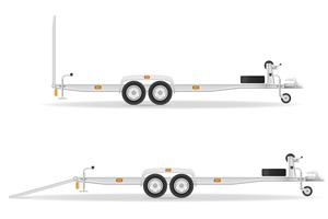 remolque de coche para vehículos de transporte ilustración vectorial vector