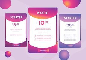 Pricing Table Vector Design