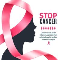 Breast Cancer Awareness Ribbon Background vector