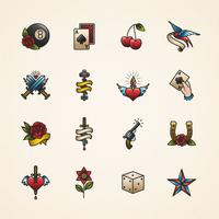 Old School Tattoo Vector Icons