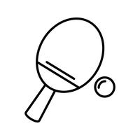 Table tennis Line Black Icon vector