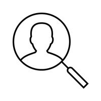 Find user Line Black Icon vector