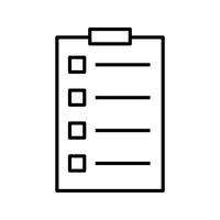 Tasks Line Black Icon vector