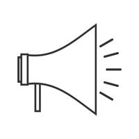 Megaphone Line Black Icon vector