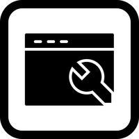 Browser Settings Icon Design vector