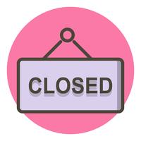 Closed Sign Icon Design vector