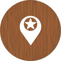 Starred Location Icon Design vector