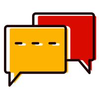 Diseño de icono de conversación vector