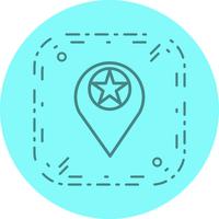 Starred Location Icon Design vector