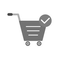 Verified Cart Items Icon Design vector