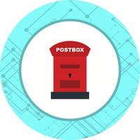 Postbox Icon Design vector