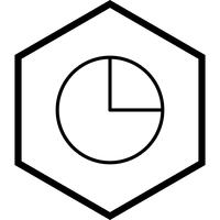 Diseño de iconos de gráfico circular vector