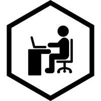 Usando Laptop Icon Design vector