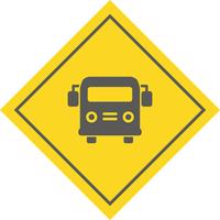 Diseño del ícono del autobús escolar. vector