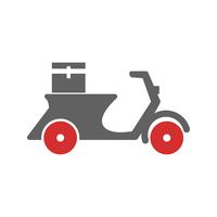 Delivery Motorbike Icon Design vector