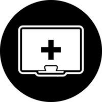  Online Medical Help Icon Design vector