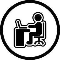 Usando Laptop Icon Design vector