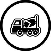 Concrete Mixer Icon Design vector