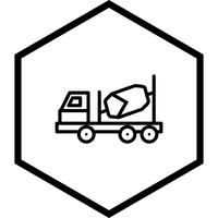 Concrete Mixer Icon Design vector