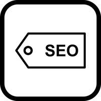 Diseño de icono de etiqueta SEO vector