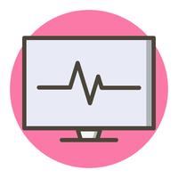 diseño de icono de ecg vector