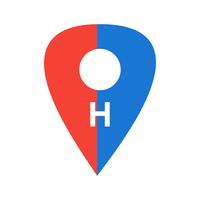 Hospital Location Icon Design vector