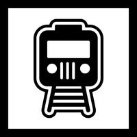 Diseño de iconos de trenes vector