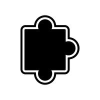 pieza de puzzle icono de diseño vector