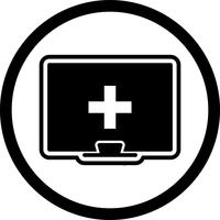  Online Medical Help Icon Design vector