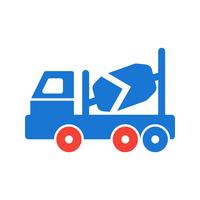 Concrete Mixer Icon Design vector