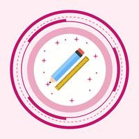 Pencil  Ruler Icon Design vector