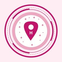 Hospital Location Icon Design vector