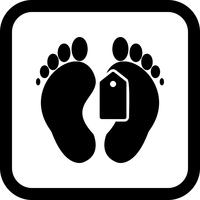 Toe Tag Icon Design vector