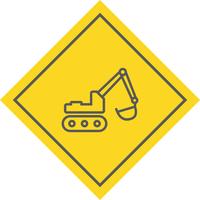 Excavator Icon Design vector