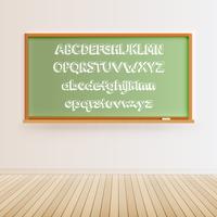 Green blackboard, vector illustration