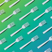 High detailed colorful  background with forks, vector illustration