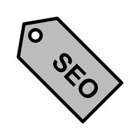 Diseño de icono de etiqueta SEO vector