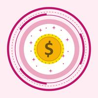 Dollars Coin Icon Design vector