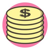 Coins Icon Design vector