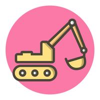 Excavator Icon Design vector