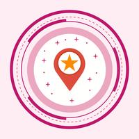 Starred Location Icon Design vector