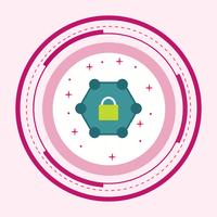 Protected Network Icon Design vector