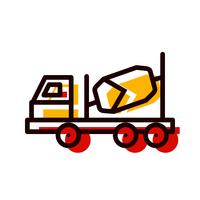 Concrete Mixer Icon Design vector