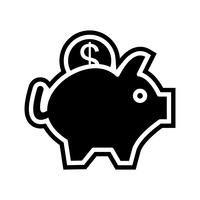 Piggy Bank Icon Design vector