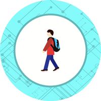 Caminando a la escuela icono de diseño vector