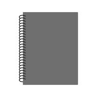 Cuaderno espiral icono de diseño vector