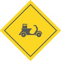 Delivery Motorbike Icon Design vector