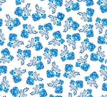 Swirl floral seamless pattern. Ornamental background in russian style vector