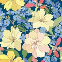 Floral seamless pattern. Flower background. vector