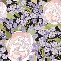 Floral seamless pattern. Flower background. vector